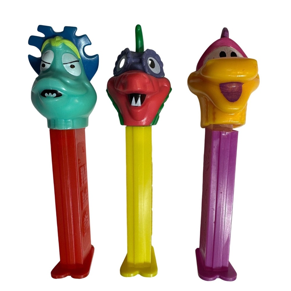 Vintage 1993 PEZ Creature Comforts Candy Dispensers Lot of‎ 3 Monsters 90s Toys